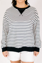 Fireside Feels Pullover, White/Black