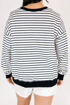 Fireside Feels Pullover, White/Black