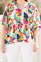 Flaming Embers Top, Cream