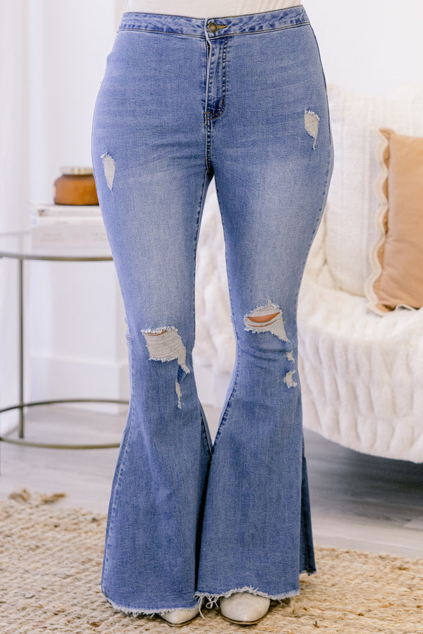 Flare To Dare Jeans, Medium Wash