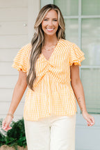 Florida Orange Trees Babydoll Top, Tangerine