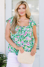 Flower Party Top, Green