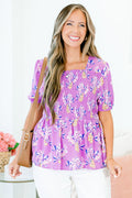 Flowers For Days Top, Purple