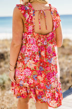 Flowers Upon Flowers Dress, Tomato Multi