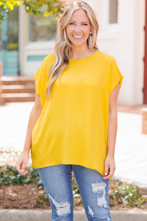 Fluttering Love Top, Yellow
