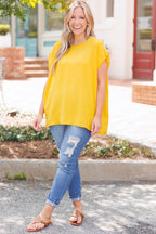 Fluttering Love Top, Yellow