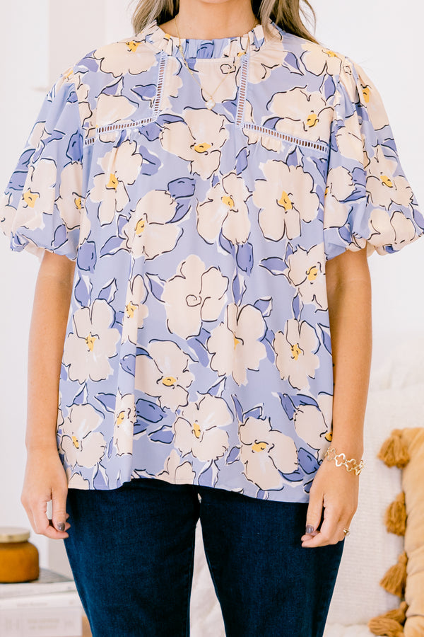 Focusing On Myself Top, Periwinkle