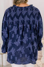 Folgen Sie dem Top, Marineblau geblümt