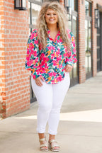Found The Source Top, Pink Multi