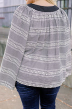 Free Like The Wind Top, Black Plaid