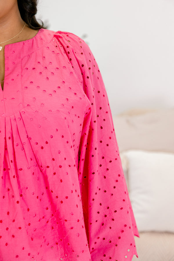 Free Like The Wind Top, Pink Lace