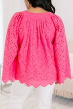 Free Like The Wind Top, Pink Lace