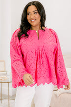 Free Like The Wind Top, Pink Lace