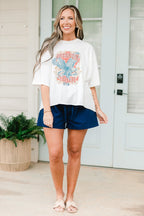 Freedom Vintage Wash Tee, White
