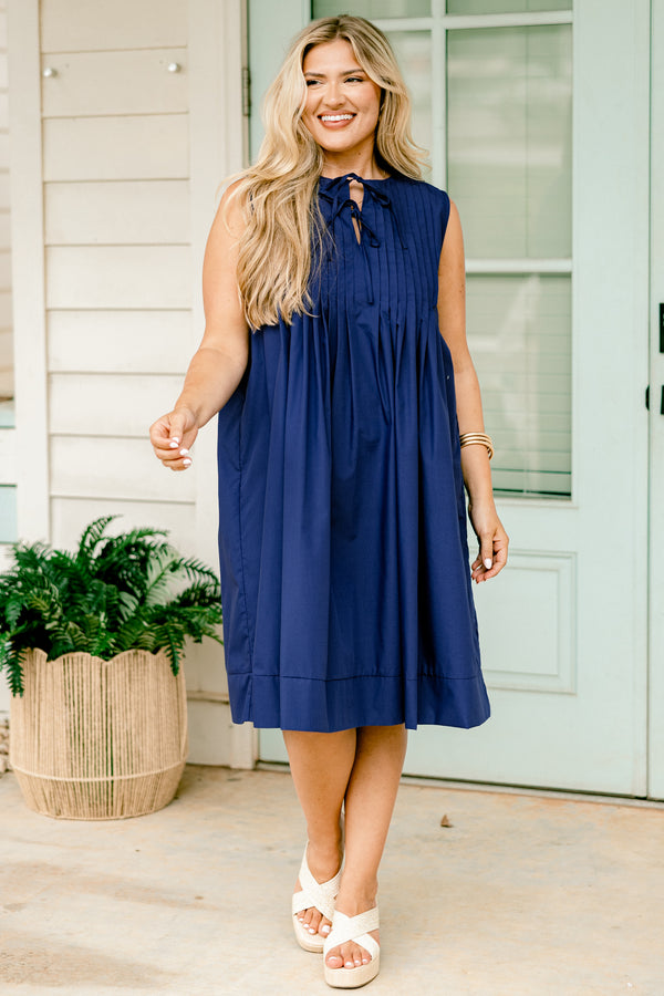 Fresh Horizon Dress, Navy