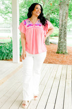 Fresh Picked Florals Top, Light Pink