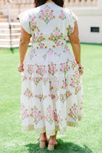 Verspieltes Landkleid, Creme