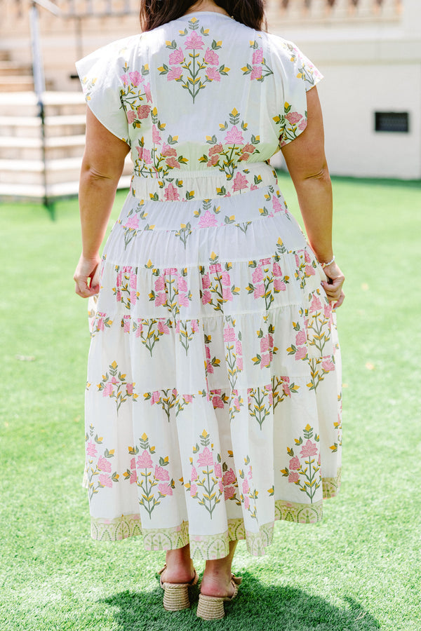 Verspieltes Landkleid, Creme