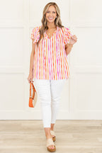 Fun At The Fair Top, Magenta-Orange