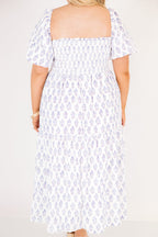 Garden Afternoon Dress, Cream Lilac