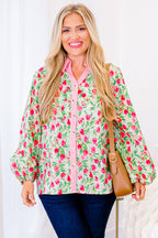 Garden Time Top, Green-Pink