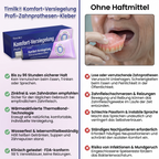 🔥 Timilk® Comfort Seal Pro Haftcreme für Zahnprothesen 🦷💜 FDA-zertifiziert (Klinisch getestet: 96 Stunden Halt für sicheren, komfortablen und zinkfreien Sitz der Zahnprothese)