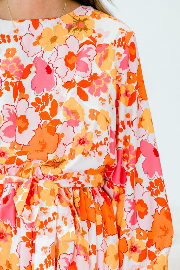 Kleid „Sanftes Herz“, Orange