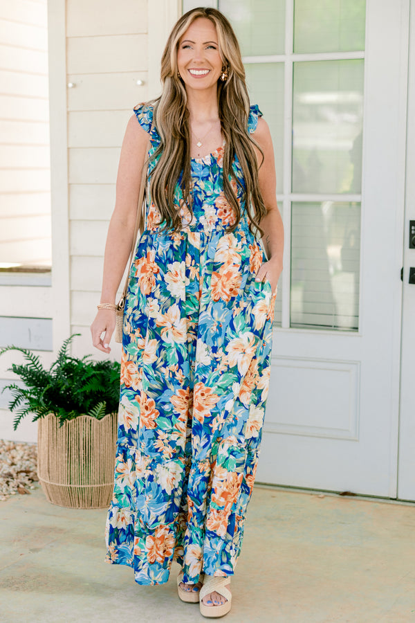 Get To Know You Jumpsuit, Navy