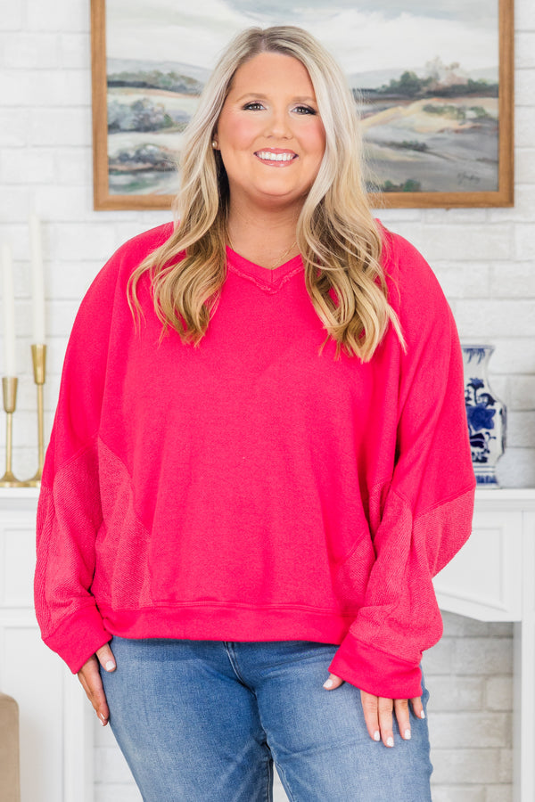Get Together Sweater, Fuchsia