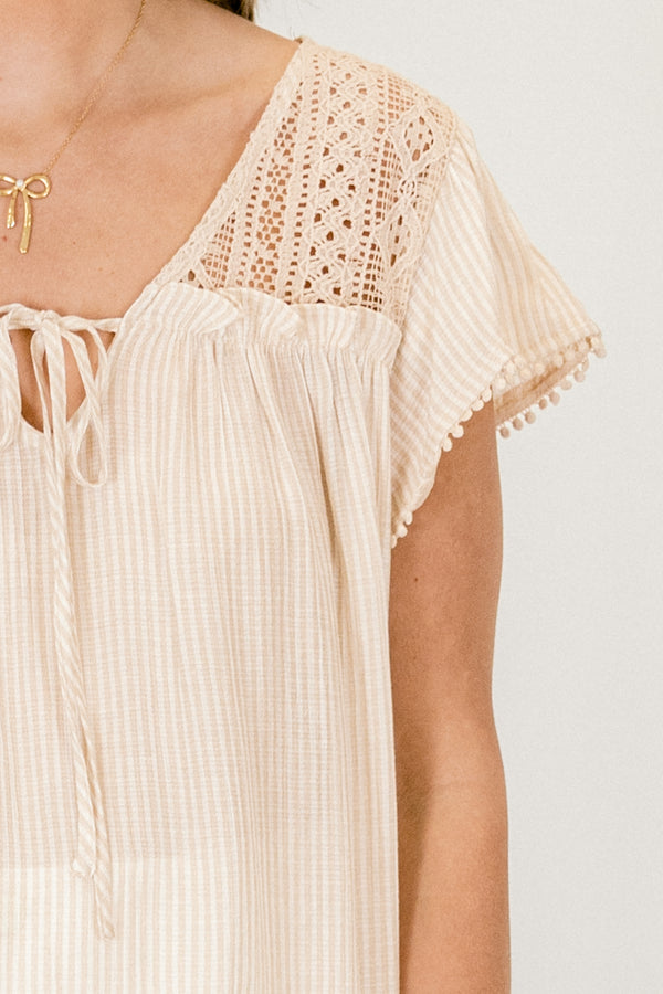 Getting It Right Top, Light Khaki