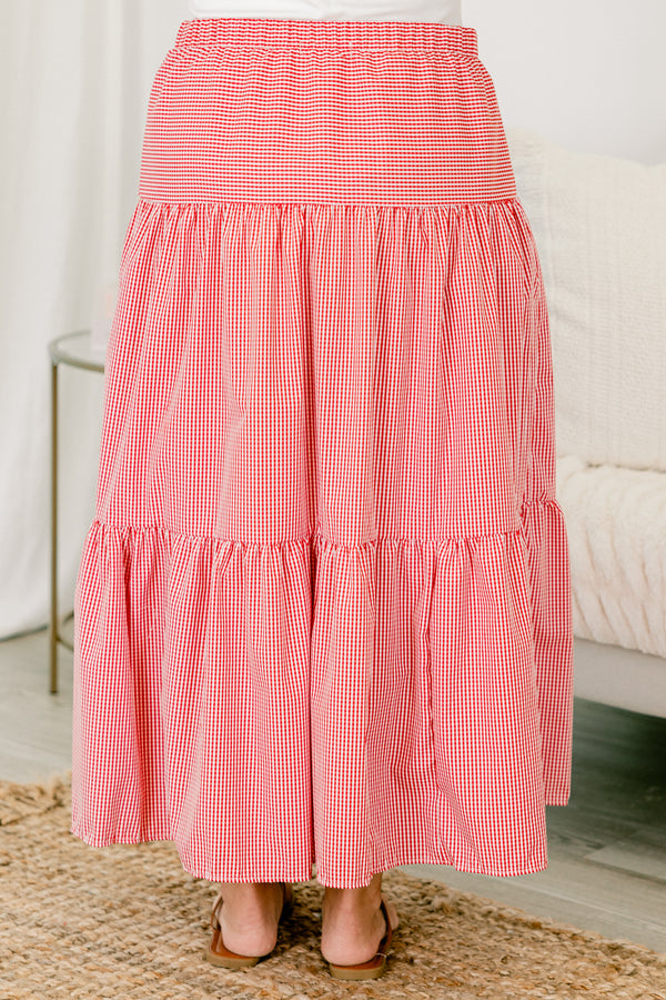 Said In Stride Skirt, Red