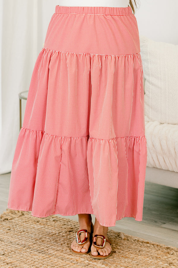Said In Stride Skirt, Red