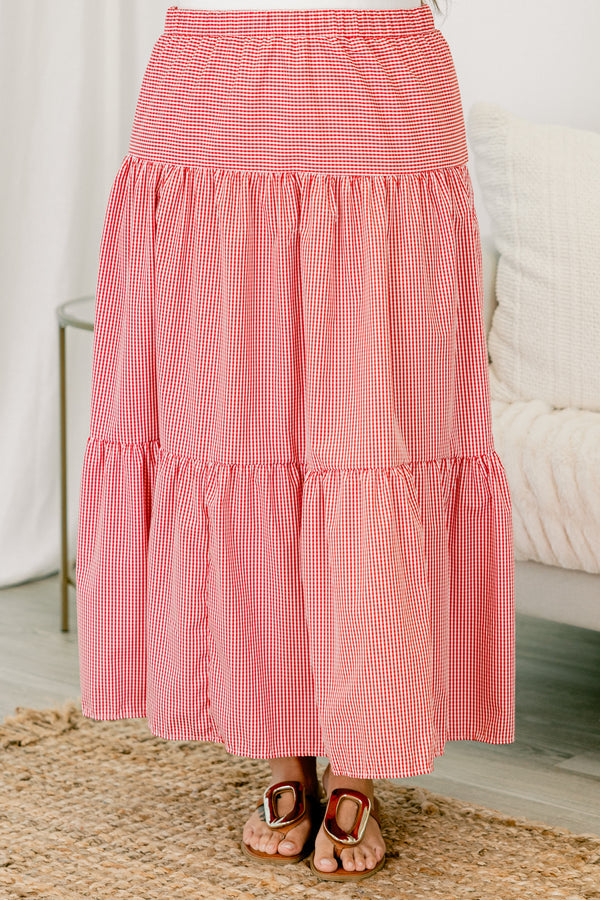 Said In Stride Skirt, Red
