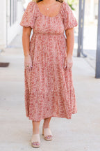 Give A Little Bit Midi Dress, Orange