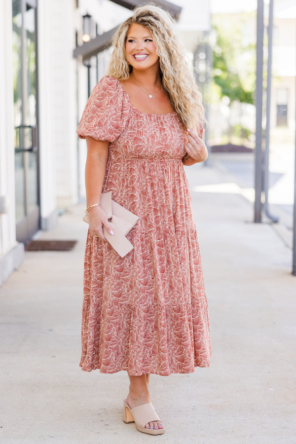 Give A Little Bit Midi Dress, Orange