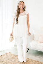 Give Me My Flowers Top, White