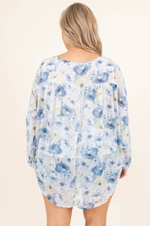 Give Me Shelter Top, Blau