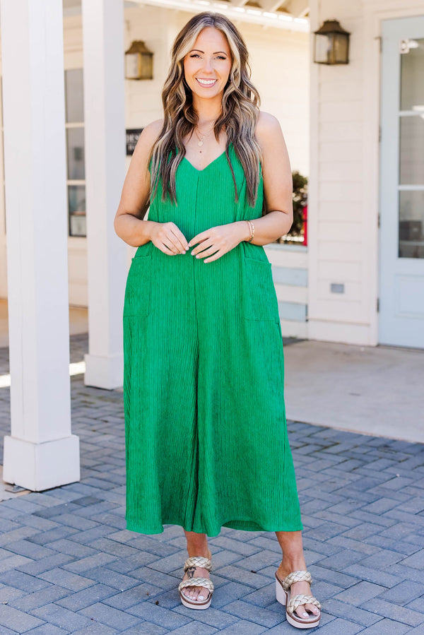 Give Me Your Time Jumpsuit, Kelly Green