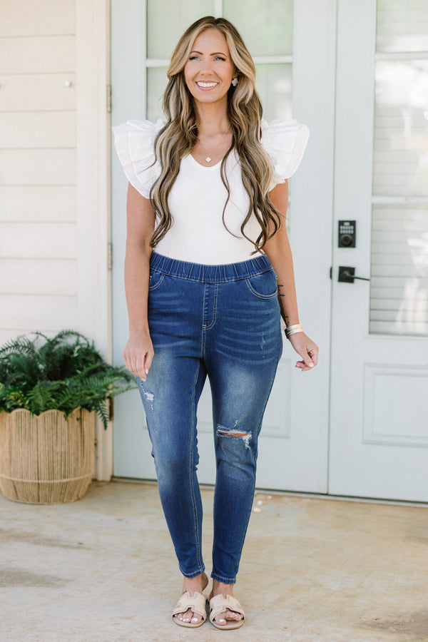 Give Your All Jeggings, Medium Wash