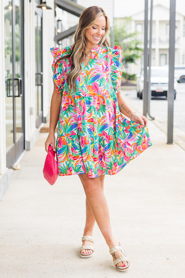 Glimpse of Summer Dress, Multi