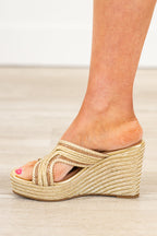 Going On Your Way Wedges, Gold