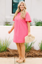 Going The Right Way Dress, Hot Pink