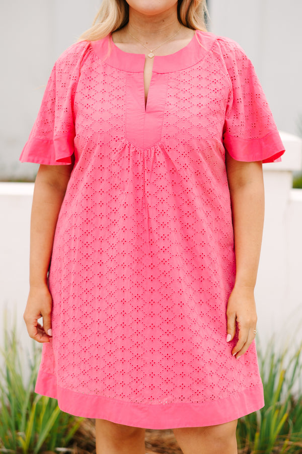 Going The Right Way Dress, Hot Pink