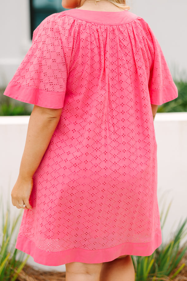 Going The Right Way Dress, Hot Pink