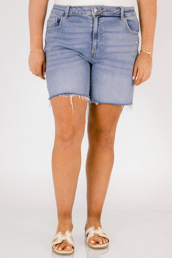 Golden Days Denim Shorts, Light Wash