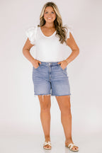 Golden Days Denim Shorts, Light Wash