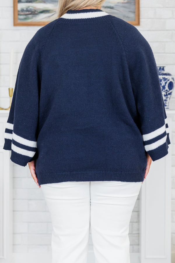 Good Luck To My Babe Top, Navy