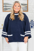 Good Luck To My Babe Top, Navy