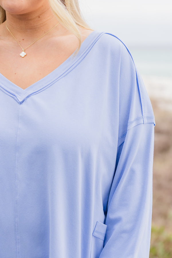 Good Things Take Time Romper, Blue
