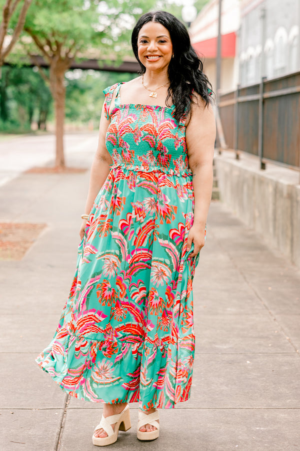 Good To Be Back Dress, Turquoise